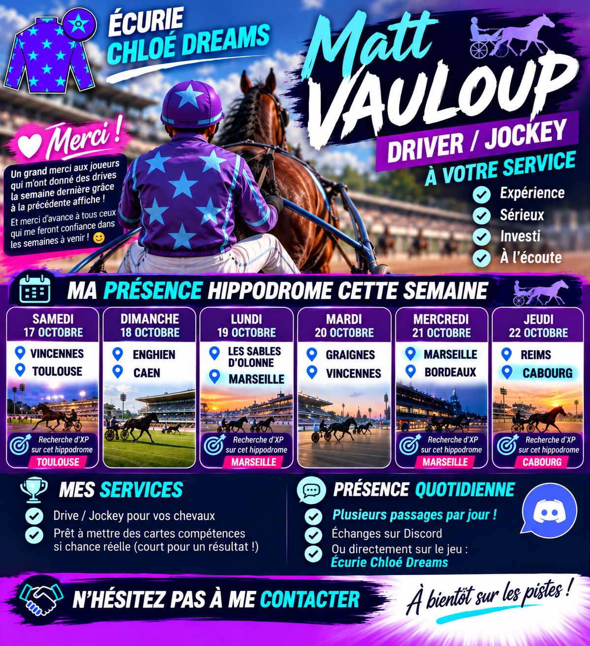 Affiche Écurie Chloé Dreams _ Driver à votre service.png